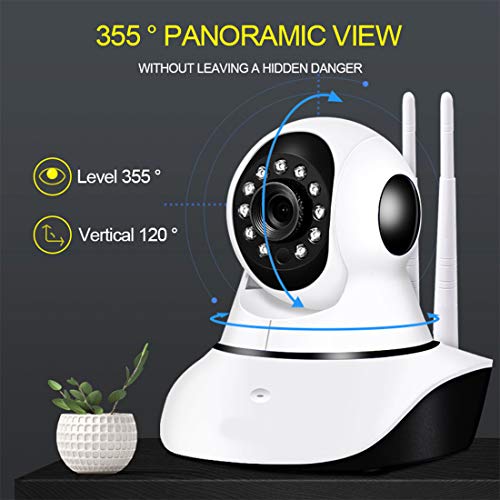 WiFi Camera 1080P Home Security Dome Camera Baby Monitor WiFi IP Surveillance Camera HD Night Vision Motion Tracker Auto-Cruise Remote Monitor by WEILIGU