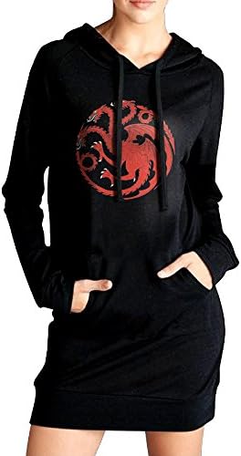 Women's Game Of Thrones House Targaryen Sweatshirt Dress Hoodie