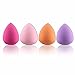 Maange Pro Makeup Sponges, Puffs, Wedges 4Pcs Sponge Set, Latex Free Blender Beauty Sponge with Multi Color, Flawless Coverage Sponges for Liquid Foundation, Creams, and Powders