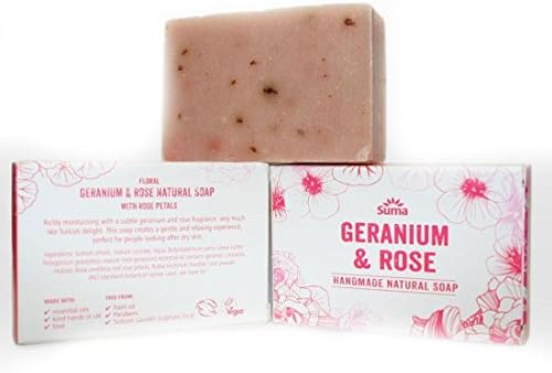 Suma Handmade Soaps | Rose &amp; Geranium | 6 x 95g by Superfood Market