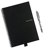 [2018 UPGRADED] Elfinbook Smart Notebook 2.0 B5 Black, Cloud & Evernote Storage, Water-to-Erase, Reusable Everlast, OCR Conversion, PDF to Word, 1 Pilot FriXion pen, B5, 6.9”x9.8” (B5 Black)