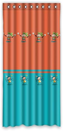 Custom Kids Design High Quality Personalized Window Curtain For Any Room Polyester Window Curtain (One Piece) 52" x 108"