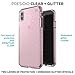 Speck Products Compatible Phone Case for Apple iPhone Xs Max, Presidio Clear + Glitter Case, Bella Pink with Gold Glitter/Bella Pink
