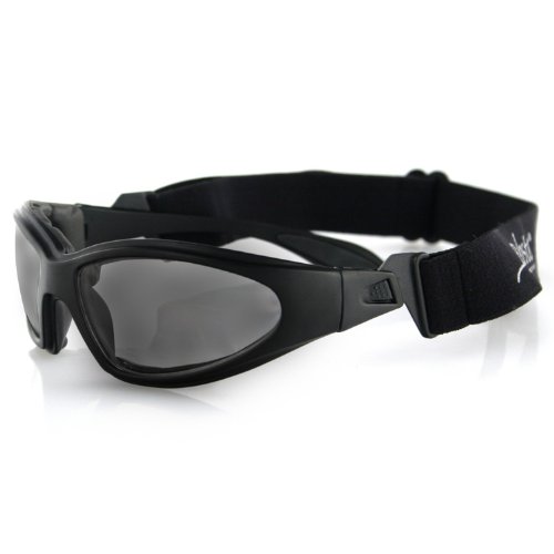 Bobster GXR Sport Sunglasses,Black Frame/Smoked Lens,one size