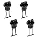 Jili Online 4 Pieces Universal Black Plastic Kayak Dinghy Canoe Boat Hull Thread Drain Plugs Kayak Accessories