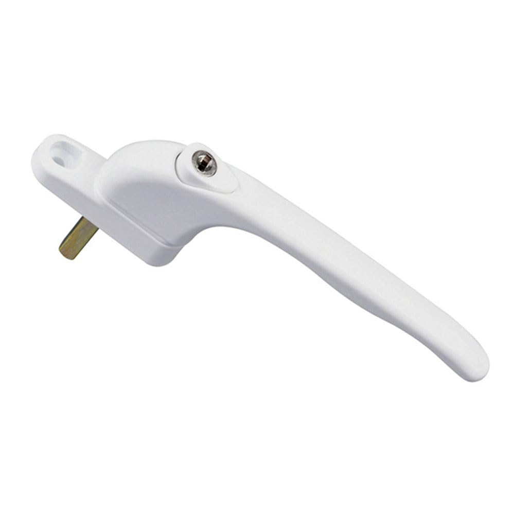 Window Handle, Lokatall Replacement Lockable Window Handle with Key Universal Glazing Aluminium Double UPVC Window Locking Handle Childproof Casement Locking Handle 45mm Spindle Right or Left Handed