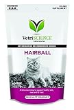 VetriScience Laboratories Hairball Digestive Support Chicken Liver Flavored 60 Soft Chews for Cats