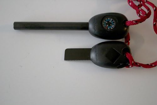 Army Firesteel With Compass + Whistle Multiple Colours