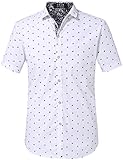 SSLR Men's Straight Fit Printing Short Sleeve Shirts