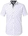 SSLR Men's Printed Regular-Fit 100% Cotton Short Sleeve Casual Shirts (Medium, White (HH067))