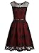 Missmay Women's Vintage Embroidered Lined Polka Dots Cocktail Swing Dress