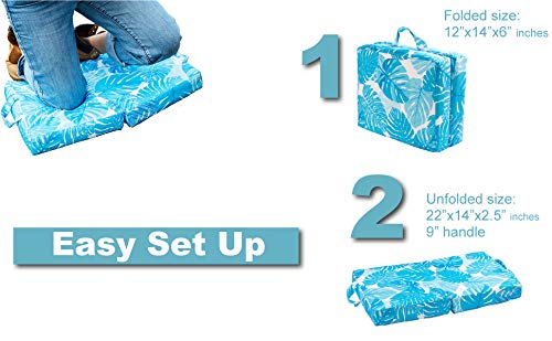 Raise Your Game Kneeling Pad, Knee Protector Cushion Pillow for Garden Work, Large Thick Kneeler Foam Support for Gardening, Household and Outdoor Chores, Exercise, Etc (Blue)