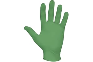 SHOWA 6110PF Biodegradable Nitrile Powder-Free Disposable Safety Glove, Food Safe, 4 Mil Thick, 9.5" Length, Large (1 Box Of 