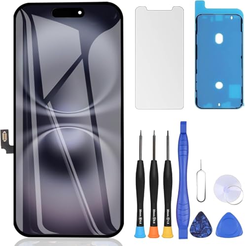 ZOETEC Display für iPhone 16 Bildschirm Ersatz LCD Full HD Retina COF 3D Touchscreen Digitizer Mont…