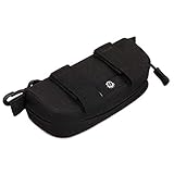 Huntvp Eyeglasses Hard Case Tactical Molle Zipper Sunglasses Carrying Case 1000D Nylon with Clip (Black)