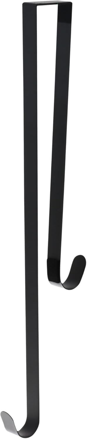 Wreath Hangers - Haute Decor Dual-Sided Wreath Hanger (Matte Black) - Hang Decorations on Front and Back of Your Door - Strong Hooks Hold up to 20 pounds on Each Side