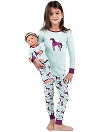 Kids & Toddler Pajamas Matching Doll & Girls Pajamas 100% Cotton 2 Piece Pjs Set (Size 2 Toddler-14 Years)