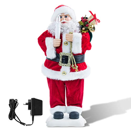 Christmas Decorations 24 Inch Tall Standing Santa Animated