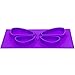 Baby Butterfly Placemat - Silicone Washable Toddler Placemat - No More Splatter Platter (Purple)