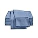 1000 Thread Count Bed Sheet Sets - Luxurious 100% Cotton Deep Pocket Sheets - Bedding Set Includes One Flat Sheet, One Fitted Sheet & Two Pillowcases - Queen Size, Medium Blue
