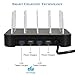 Charging Station, HaoZi 4-Port USB Charging Docks Multi-Device Organizer Fast Charger with Cord Storage, Multi-Port USB Charger Desktop Charging Stand for Smartphones and Tablets