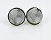 Summerfield Collection Antiqued Gold-tone Faux Druzy Stone Stud Earrings 12mm (Clear/Lt Gray)
