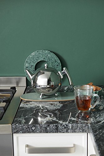 Bredemeijer bauchige runde doppelwandige Edelstahl Teekanne 1.2 Liter mit chromfarbenen Griff – Bild 4