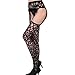 Womens Stripes Sheer Belt Thigh High Stocking Suspender Tights Garter Fishnet Pantyhose (#8335)