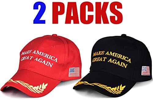 Make America Great Again Hat [2 Packs], Keep America Great Hat, Donald Trump 2020 USA MAGA Cap Adjustable Baseball Hat