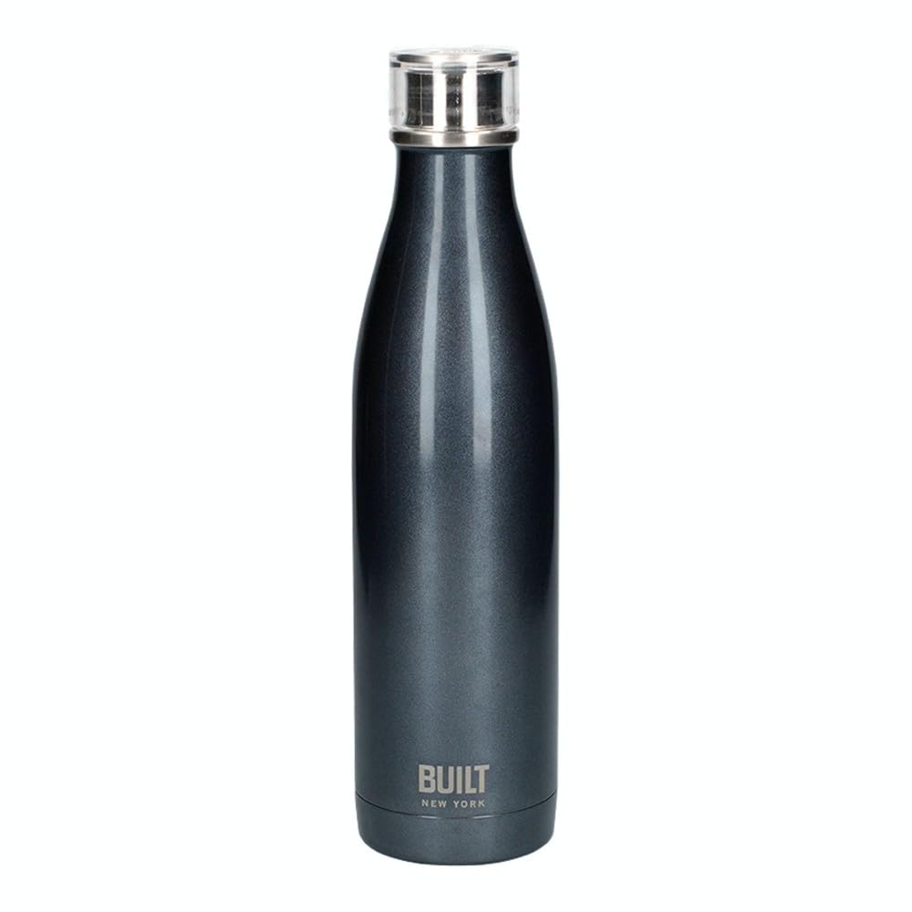 Built C000849 Perfect Seal Leakproof Large Water Bottle/Thermal Flask Stainless Steel, 740 ml, Charcoal