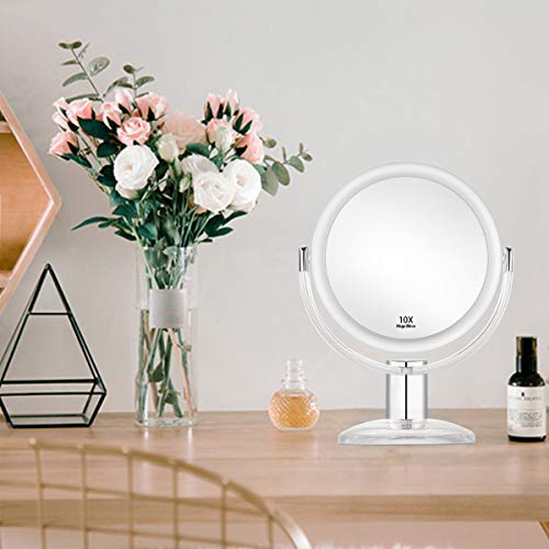 image for KEDSUM 1X & 10X Double Sided Magnified Makeup Mirror, Magnifying Vanit