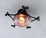 Melody Jane Dolls Houses House Miniature 12V Electric Lighting Fancy Wrought Iron Ceiling Light