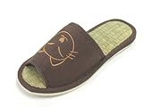 KNP26016T/Family house bamboo slippers with cat available many sizes and variety colors