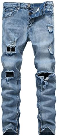 Men's Stylish Slim Fit Straight Leg Jeans Trousers