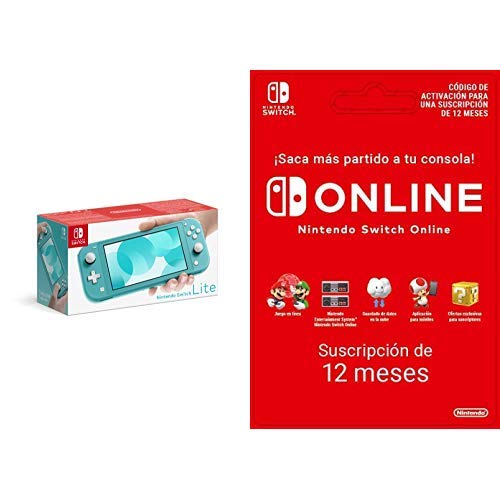 Nintendo-Switch-Lite-Consola-Azul-Turquesa-Nintendo-Switch-Online-12-Meses-Codigo-de-descarga