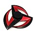 Wensltd Aluminium Alloy Tri-Spinner Fidgets Toy Stress Reducer Relieve Anxiety and Boredom (Black with Red)