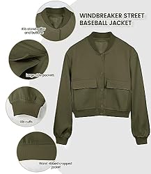 Modegal Women's Varsity Bomber Jackets Long Sleeve