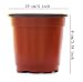 HAZOULEN Plastic Flower Seedling Pot Plants Nursery Pots, 50 Pack, Terracotta, 4 Inch
