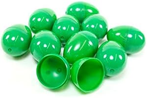 DISCOUNT PARTY AND NOVELTY 24 GREEN EMPTY EASTER EGGS VENDING, CRAFTS, ETC.
