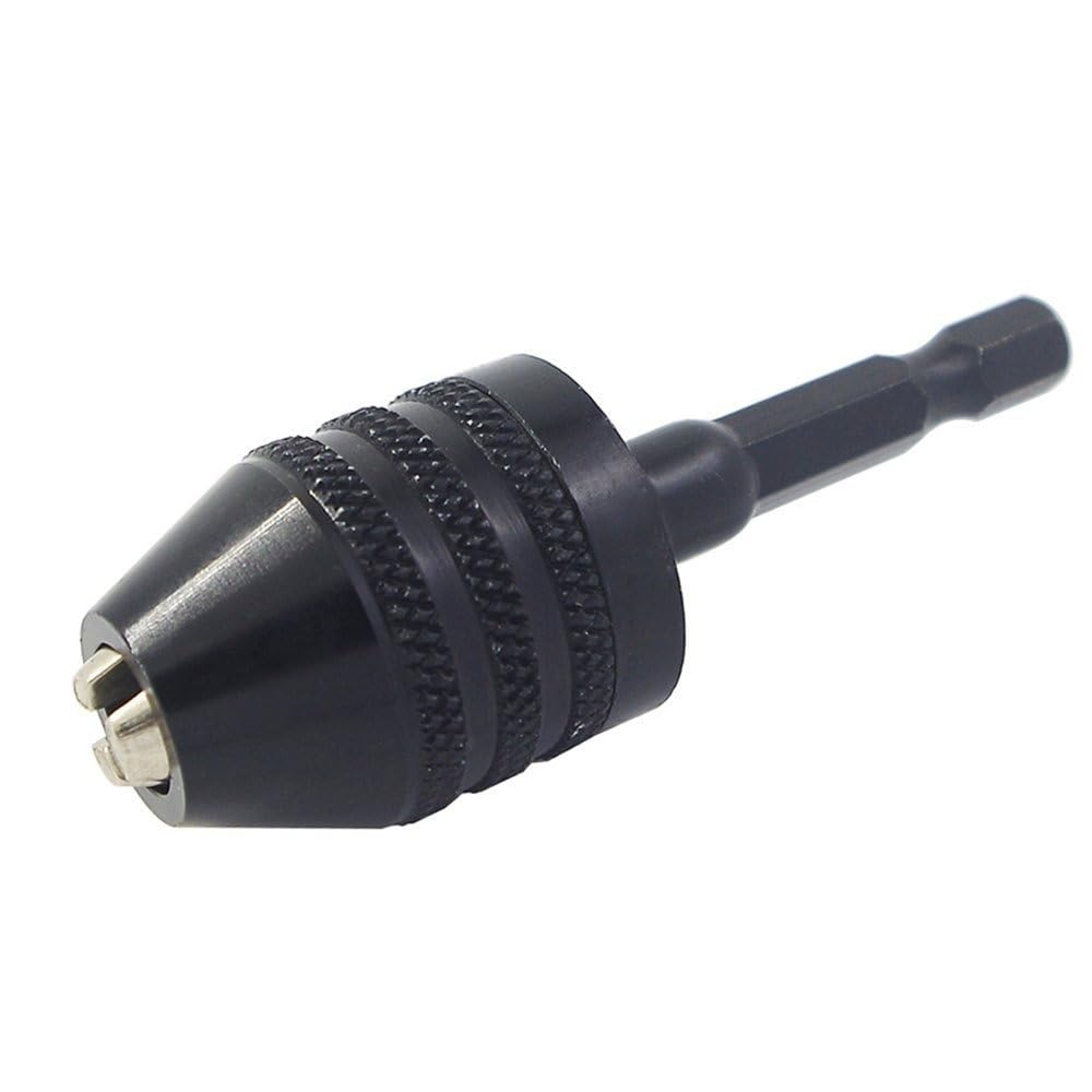 Gasea 0.3-8mm Keyless Drill Chuck Conversion Tool, 1/4 Inch Hex Shank Quick Change Converter Screwdriver Driver Adapter
