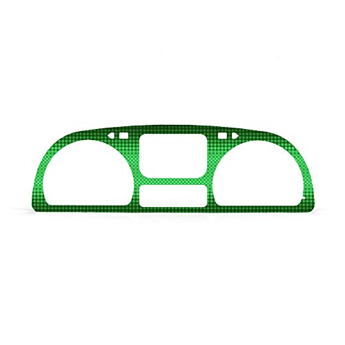 Green Checker Print Gauge Cluster Dash Bezel Trim fits: 1988-1991 Honda CRX With Tachometer (RPM Gauges) - Ferreus Industries - BZL-275-Green-Checker-095-02