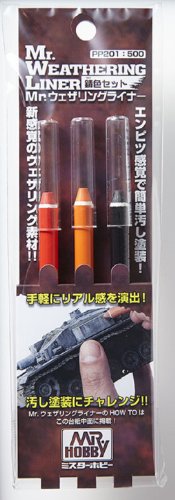 Mr. Weathering liner Rust set (japan import)