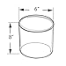 Azar Displays 556608 6-Inch W by 8-Inch H Clear Acrylic Cylinder