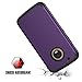 SKYLMW Moto G5 Plus Case, Three Layer Heavy Duty High Impact Resistant Hybrid Protective Cover Case for Moto G Plus (5th Generation),Purple/Black