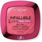 L'Oreal Paris Infallible Up to 24H Fresh Wear Soft Matte Blush, Blendable, Long-Lasting and Waterproof Cheek Make Up, Confident Pink 10, 0.31 Oz