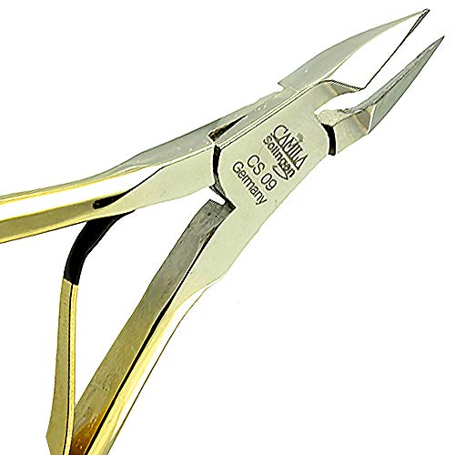 Camila Solingen CS09 4" Professional Nail Cuticle Nipper/Clipper/Cutter for Manicure and Pedicure, from Solingen, Germany best Stainless Steel. Cuticle trimmer Medium Blade (9mm Blade)