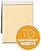 TOPS Docket Gold Writing Tablet with Privacy Cover, 8-1/2 x 11-3/4 Inches, Perforated, Ivory, Legal/Wide Rule, 70 Sheets per Pad (99713)