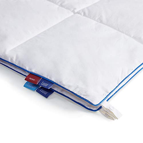 Luuna Nuevo Duvet de Plumón de Microfibra Primavera/Otoño, Down Alternative, Matrimonial-Queen Size, 12 Meses de Garantía