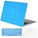 MOSISO Compatible with MacBook Air 13 inch Case (Models: A1369 & A1466, Older Version 2010-2017 Release), Protective Plastic Hard Shell Case & Keyboard Cover & Screen Protector, Bright Blue