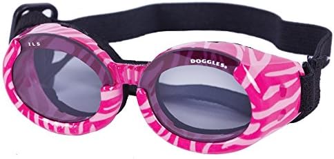 DOGGLES ★ ILS SUNGLASSES ★ UV PROTECTIVE EYEWEAR ★ ALL SIZES &amp; STYLES (Large, Pink Zebra)